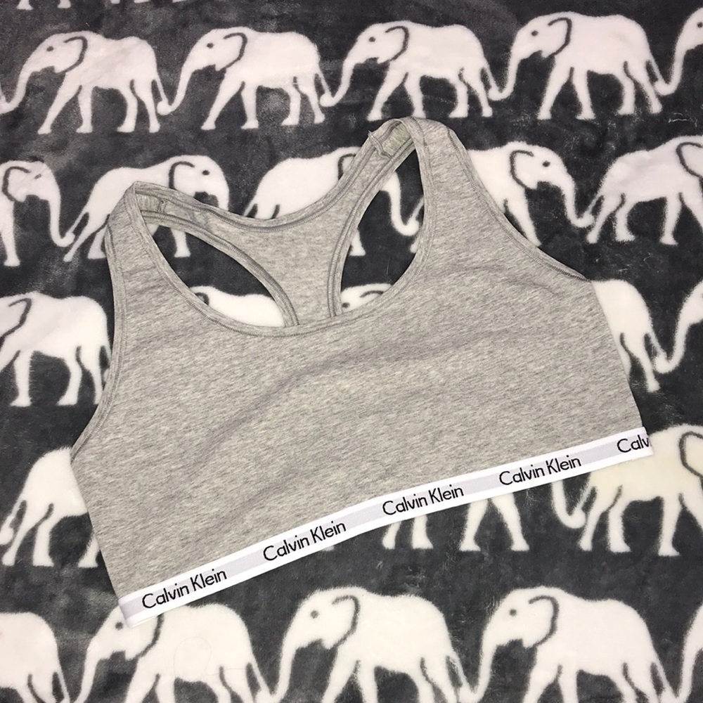 Calvin Klein Grey Cotton Bra